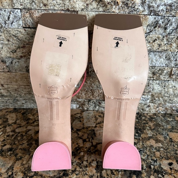 Miista Jenna Tea Rose Patent Sandals - Picture 9 of 10